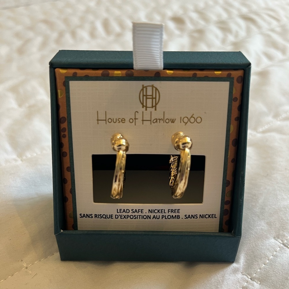 💛House of Harlow 1960 Gold Hoop Earrings
